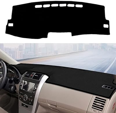 Uvamo Custom car dashboard cover compatible with Toyota Corolla 2007 2008 2009 2010 2011 2012 2013, Central dashboard sun cover (black garnish).. Experience satisfaction guaranteed with DIAYTAR NIGERIA's comprehensive platform and quick delivery.