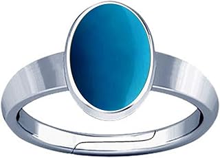 Divya Shakti 5.25-5.50 Carats Turquoise Firoza Gemstone Silver Ring Adjustable Design For Men and Women.. Experience hassle-free shopping with DIAYTAR NIGERIA's user-friendly platform and prompt delivery service.