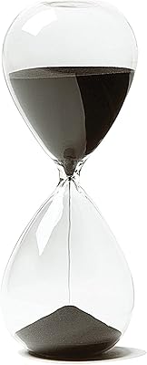 Hofbeati hourglass set, hand -pilled hourglass, time management, 15 minutes, durable glass body (15 minutes, black).. Your ultimate shopping destination, DIAYTAR NIGERIA combines extensive selection with affordable shipping.
