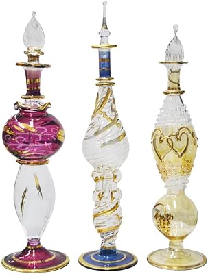 Set of 3 Egyptian essentials handcrafted in Egypt to store your essence and decorate any space 20-22 cm.. Unlock endless possibilities with DIAYTAR NIGERIA's affordable marketplace and reliable delivery service.