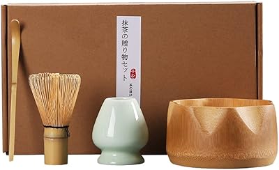 Matcha whip set Dyong - Matcha whip and ceramic bowl support, traditional ladle, the perfect set to prepare a traditional matcha cup, 4 pieces (bamboo bowl).. Affordable choices, delivered fast — that's the DIAYTAR Nigeria promise.