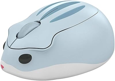 Cute wireless mouse in the shape of a hamster, 1,200 dpi with low noise, suitable for computer, laptop, laptop, macbook, gift for little girls (blue).. DIAYTAR NIGERIA: Your affordable shopping destination with thousands of products delivered in days.