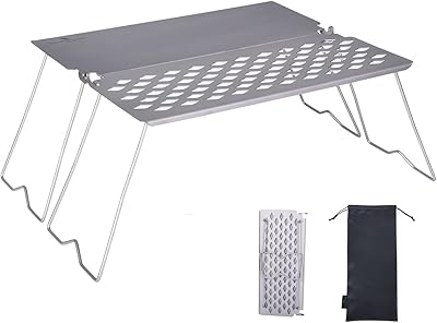 Portable foldable campsite 2 in 1 Titanium travel Boundless with fried plate and foldable feet for the outside, picnics on the back and barbecues.. Shop smarter with DIAYTAR NIGERIA's comprehensive catalog and budget-friendly 5-8 day delivery.
