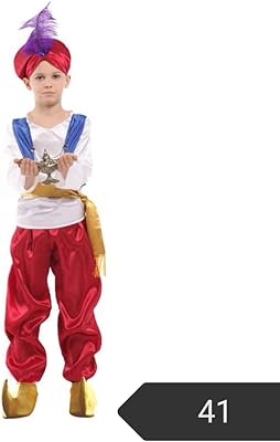 Gaushi Aladdin costume for boy (5 pieces, 7-8 years old).. Shop with purpose and save with DIAYTAR NIGERIA's extensive platform and nationwide delivery service.