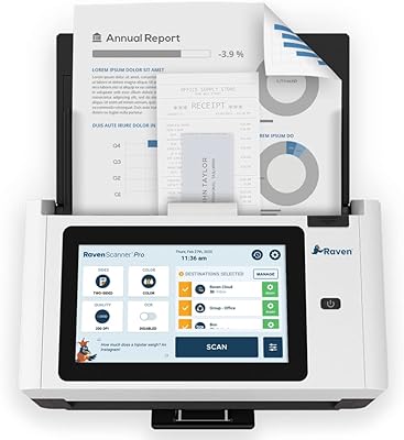 Raven professional documents scan - Large touch screen, high -speed color recto -back (ADF) charger, wireless scanning to cloud, wi -fi, ethernet, USB, home desktop or desktop computer.. Transform your online shopping experience with DIAYTAR NIGERIA's affordable and diverse marketplace.
