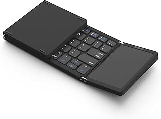 Bluetooth keyboard foldable arcvia portable wireless keyboard with three -parts with pavement.. Shop without limits at DIAYTAR NIGERIA and receive your purchases at budget prices within the week.
