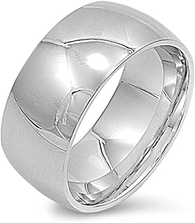 Polished Steel Steel Steel Wedding Ring 316L Surgical 10.. From daily deals to exclusive products — DIAYTAR Nigeria has you covered.