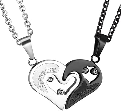 Jewelry necklace for couple for men and women set of necklaces 2.. Affordable shopping made easy on DIAYTAR Nigeria, with fast delivery from 5 to 8 days.