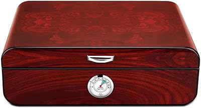 25-50 cigar box with humidifier and separator wooden desk storage box.. Shop like never before with DIAYTAR NIGERIA's comprehensive marketplace and budget-friendly shipping.