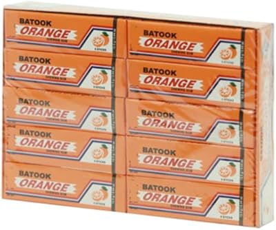 Package of 5 sticks of Batok gum orange flavor, 12.5x20 g - 1 packet, orange and white, medium.. DIAYTAR NIGERIA: Where quality meets accessibility with affordable prices and prompt shipping.