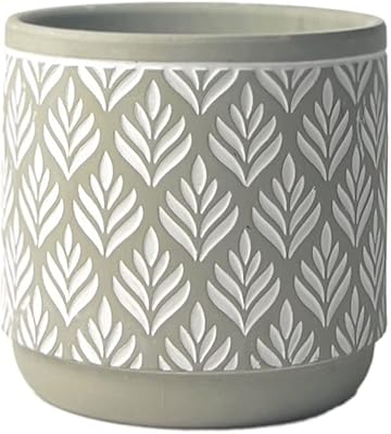 Bamboo decor | Flower pot _ Elegant Marine Made by hand _ Plant container with simple design _ Suitable for inner and exterior use (1.5 l, snow scar - gray).. Big savings, small wait times — shop now at DIAYTAR Nigeria.