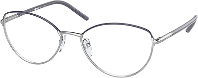 Glasses frame Prada Pr 62WV for Women 55/17/140, Blue/Silver, 55/17/140.. You deserve better shopping — choose DIAYTAR Nigeria today.