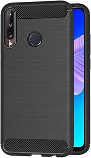 Protective shell for Huawei P40 Lite E/Huawei Y7P/Honor 9C (6.33 inch) in soft brushed silicone with carbon fiber texture (black).. From Lagos to Kano, DIAYTAR Nigeria delivers across Nigeria in days.