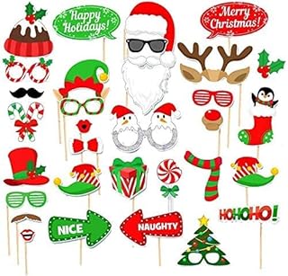 Set of Christmas Photoaton Accessories 32 pieces, Christmas cabin with fun stick, Christmas selfie accessories for adults and children, Christmas themed party decoration supplies.. Shop across boundaries with DIAYTAR NIGERIA's comprehensive platform and budget-friendly delivery.