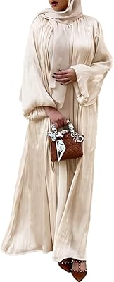 Islamic silk dress for women with hijab scarf open on the front, cardigan, long dress, Islamic design of Dubai from the Middle East.. DIAYTAR NIGERIA puts thousands of products at your fingertips with affordable prices and delivery within a week.