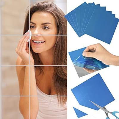 Square mirror self-adhesive wall sticker acrylic sticker wall bedroom wall bedroom wall decoration.. Discover the joy of online shopping with DIAYTAR NIGERIA's budget-friendly prices and reliable shipping.