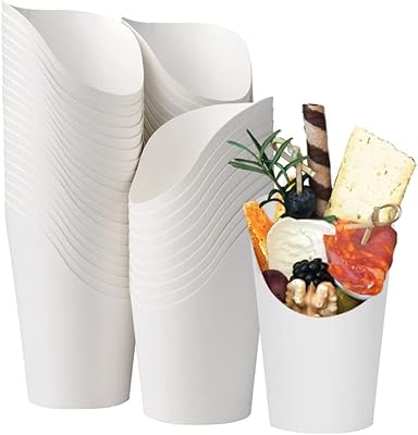 50pcs 14oz Fire holder, Disposable paper charcuterie cups for party waffles, Popcorn, paper sandwich, wedding food cup holder, paper cones (white).. Nigeria's most diverse e-commerce platform delivers quality and affordability to your doorstep in 5-8 days.