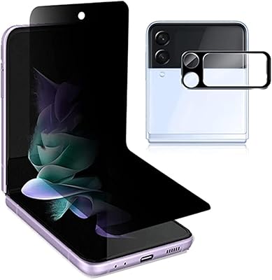 Huge [Pack of 2] Compatible with Samsung Z Flip 4 Private Protective Film + Tipped glass camera protection film, anti-shock mobile phone and scratches.. DIAYTAR NIGERIA: Bridging the gap between consumers and quality products with affordable nationwide shipping.