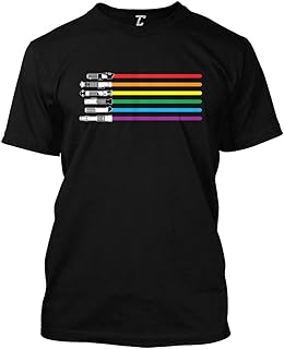 T-shirt homme rainbow lightsword - parodie force sci fi.. DIAYTAR NIGERIA makes every shopping desire a reality with affordable prices and delivery in 5-8 days.