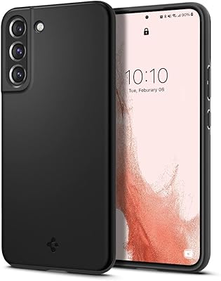 Slim spigen shell designed for Samsung Galaxy S22 (2022) - Black.. DIAYTAR NIGERIA: Making online shopping accessible to all Nigerians with our affordable platform.