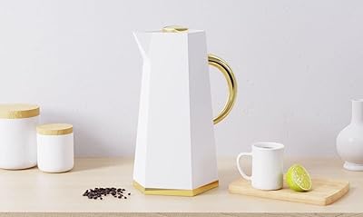 Dallah Adar Gold 1 liter (white) coffee maker and coffee maker (white).. DIAYTAR NIGERIA: Where shopping meets satisfaction with affordable prices and prompt delivery services.