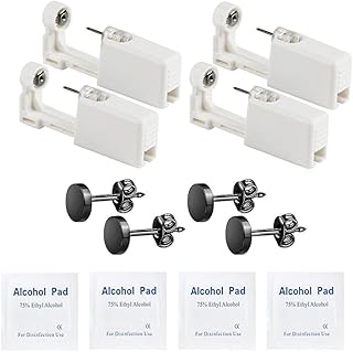 Automatic ear piercing kits - 4 automatic ear pistols package with Hip Hop Black Hip Hop Ear Earms, Cool Earry Kit For Girls Girl Boys, Kit De Drill De Ear Sure Sure.. DIAYTAR NIGERIA combines extensive product options with budget-friendly prices, delivered in 5-8 days.