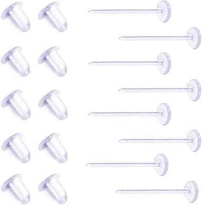 Yoyostore invisible plastic earrings, 3 mm virgin pins, nail tools, small DIY tools, supplies (100 pieces/50 pairs).. DIAYTAR NIGERIA delivers what you want at prices you'll love, all within 5-8 days nationwide.