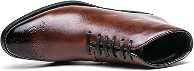 Lutvi men's leather boots, formal business shoes (color: camel, size: 45).. Experience convenient online shopping on DIAYTAR Nigeria — wide selection and affordable delivery.