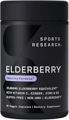 Sports Research Sureau 60 vegetarian capsules with vitamin D3, zinc and vitamin C (sambuc).. DIAYTAR Nigeria: Great value, fast delivery, and endless options.