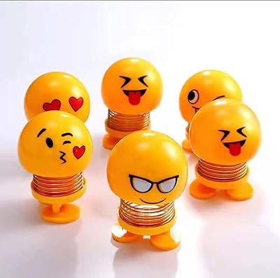 6 pieces with mobile head dolls Spring Emoji Dancing smiling facial swing toys for themed festive car table decoration.. Discover the perfect shopping balance at DIAYTAR NIGERIA with competitive prices and prompt delivery.