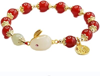 Bracelet of Jade SJ DUFU stone pearls, rabbit pale pearls bracelet for women, agate, agate.. DIAYTAR NIGERIA: The marketplace that brings affordable products to every Nigerian home in under 8 days.