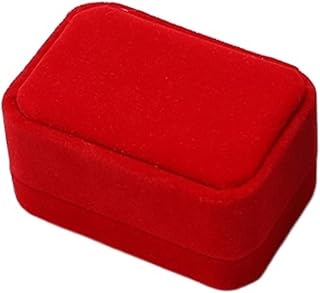Wesbr jewelry boxes, velvet jewelry box, double ring storage box with removable lid for engagement ring packaging, display gift box (color: dark blue).. Shop smart, shop DIAYTAR - Nigeria's most affordable e-commerce platform with nationwide delivery.
