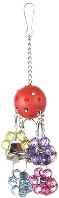 Chewing toy for birds with bells for parrots, parakeets, parakeets, capsittes, conures, inseparable, aras, Africa gray, Cacatoes cage ECLETUS (C).. DIAYTAR NIGERIA: Making online shopping accessible with affordable prices and nationwide delivery service.