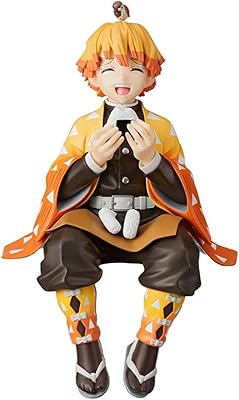 Anime figurines Demon Slayer seated and eating rice dumplings (Zenets - Gatsume).. Your go-to destination for affordable online shopping, DIAYTAR NIGERIA delivers in under 8 days.