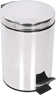 Moonlight stainless steel pedal trash can, 20 liter capacity, silver color.. DIAYTAR NIGERIA: Your affordable marketplace with reliable 5-8 day shipping across Nigeria.