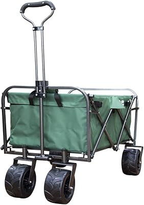 Durable exterior folding cart Berry 80kg (green) | Portable beach wagon for transport | Folding wagon for gardening, campsite and beach.. Your everyday shopping companion, DIAYTAR NIGERIA offers unbeatable value with nationwide delivery.