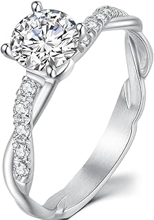 Solitary stainless steel ring with simulated diamond of 2.0 carats for wedding, engagement and marriage proposal.. Get more for less on DIAYTAR Nigeria — Nigeria’s favorite e-commerce platform.