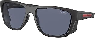 PRADA LINEA Rossa square sunglasses for men, PS 07WS, 59-17-140 mm, black, 59.. Experience the convenience of boundless shopping with DIAYTAR NIGERIA's affordable platform and quick shipping.