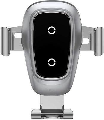Wireless charger Baseus in metal with silver car support.. Shop with purpose at DIAYTAR NIGERIA and receive your purchases at unbeatable prices within the week.