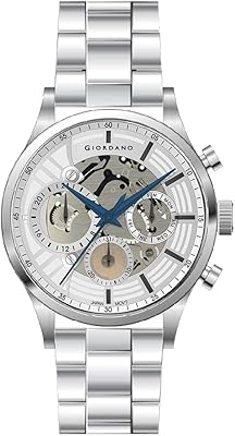 White dial multifunction watch for men-GD-1176-44, silver, bracelet.. DIAYTAR NIGERIA: Making quality products accessible to all Nigerians at affordable prices.