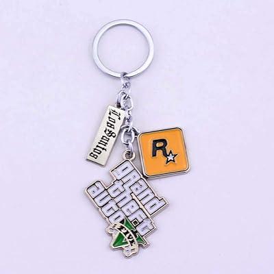 Grand Theft Auto 5 GTA5 keychain for Xbox, PC and Rockstar, Multicolore, Grande fans.. Experience retail therapy without the financial stress at DIAYTAR NIGERIA's affordable e-commerce platform.