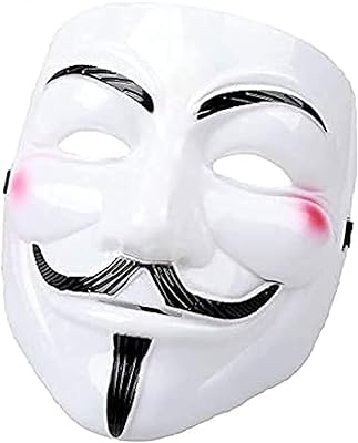 Halloween mask Fantaisie White V For Vendetta Guy Fawkes, Package of 1, MK-2GUYFOX, Regular.. DIAYTAR NIGERIA: Where value shopping meets reliable 5-8 day delivery across the nation.