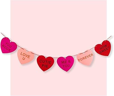 Felt banners in the shape of a heart to do yourself for Valentine's Day, Wedding, Birthday, Honeymoon (1 Orange room).. DIAYTAR NIGERIA: Where every shopping need is met with affordable prices and timely delivery.