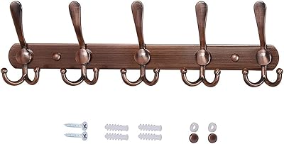 Wall coat rack 5 Robust triple hooks in stainless steel metal bar for coat.. DIAYTAR NIGERIA: Simplifying access to thousands of products with affordable nationwide shipping.