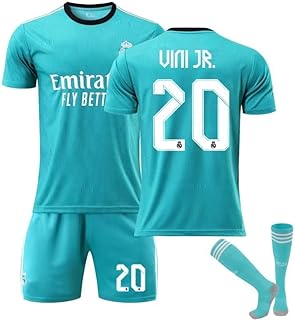 Kit of football jersey Forca Real Madrid Vinicius finish JR #20, set of football jerseys, set of child football clothing for children.. DIAYTAR NIGERIA brings the marketplace experience online with affordable and reliable delivery service.