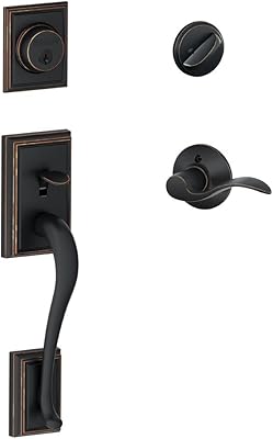 Edison button with a single Schlage barrel with left lever, ancient bronze (F60 ADD 716 ACC LH).. Big savings, small wait times — shop now at DIAYTAR Nigeria.