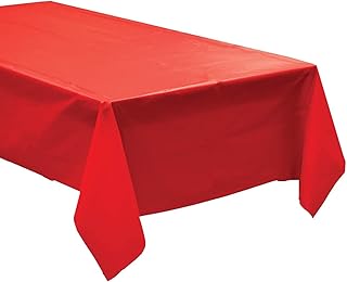 Qq Outlet 3 -piece rectangular plastic table 54 "x 108", luxury disposable table tablecloth for birthday party and wedding (red).. Your go-to destination for affordable online shopping, DIAYTAR NIGERIA delivers in under 8 days.