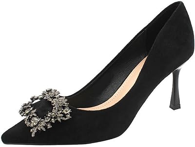 Yoiqi heels for women, pumps for women, shoes dressed to put on, pointed end, high heels with metal loop, women's shoes (color: hortel, size: 40).. Nigeria's most loved e-commerce platform delivers affordable shopping solutions to your doorstep.