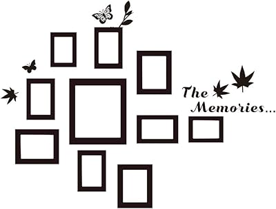 10 Pieces wall stickers in the Memories vinyl, butterflies and leaves, removable photo frame for bedroom, games room, living room, office, house, window and door decoration.. DIAYTAR NIGERIA: Where every search yields affordable results delivered promptly to your door.