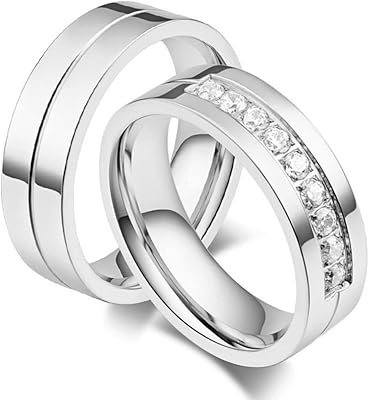 2 pieces of couple rings for men and women matching her ring.. DIAYTAR NIGERIA makes quality accessible to all with our affordable prices and quick delivery service.